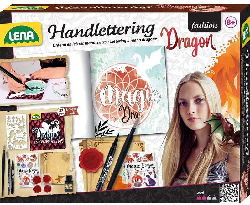 Coffret Handlettering Dragon Lena Calligraphie et Loisir 19x24cm