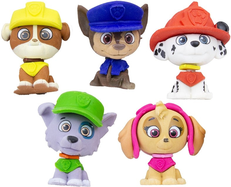 Mallette Puzzle Palz 5 Figurines Gommes 3D La Pat' Patrouille 13x23cm