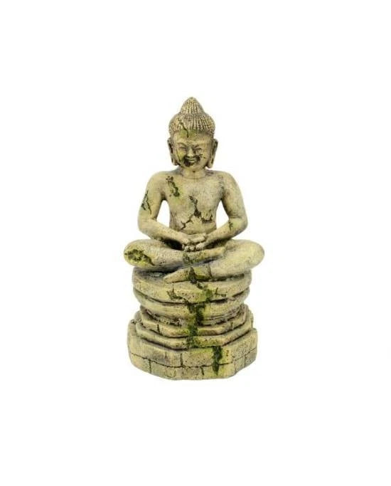 Déco Aquarium Bouddha Mur Aquavie Résine Zen Statue Temple 9 x 8,5 x 17,5 cm