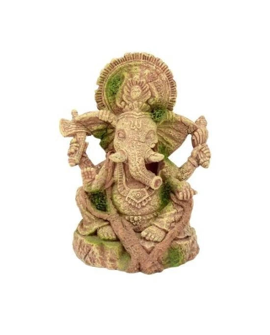 Déco Aquarium Bouddha Eléphant Ganesh Aquavie Résine Zen 11,5 x 9,5 x 14,5 cm