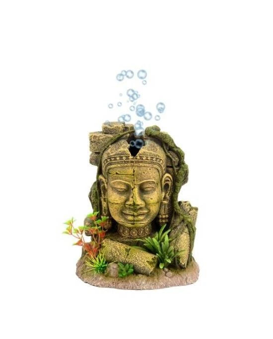 Décoration Aquarium Bouddha Bulle Aquavie Résine Zen Terrarium 14,5x10,5x17 cm