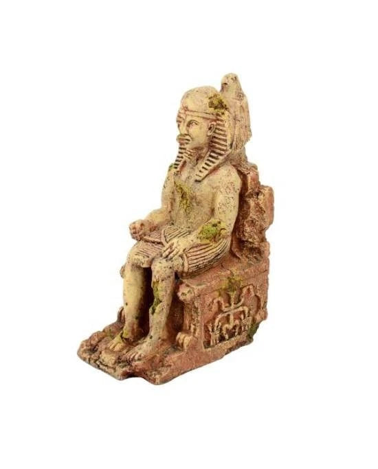 Déco Aquarium Toutankhamon Assis Aquavie Résine Égypte Pharaon 10,5 x 7 x 16,5 cm