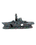 Déco Aquarium Bateau Épave Guerre MM Aquavie Résine Navire 24 x 4,5 x 11,5 cm