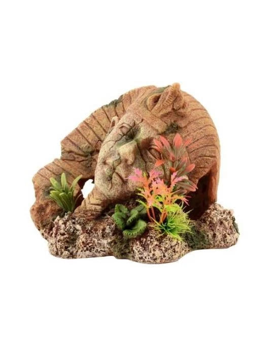 Déco Aquarium Toutânkhamon Aquavie Résine Égypte Pharaon 19,5 x 16,5 x 14,5 cm