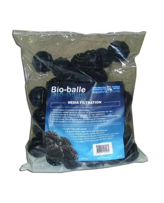 AQUAVIE BIOBALLES Ø 42 MM – SUPPORT DE FILTRATION BIOLOGIQUE (LOT DE 50)