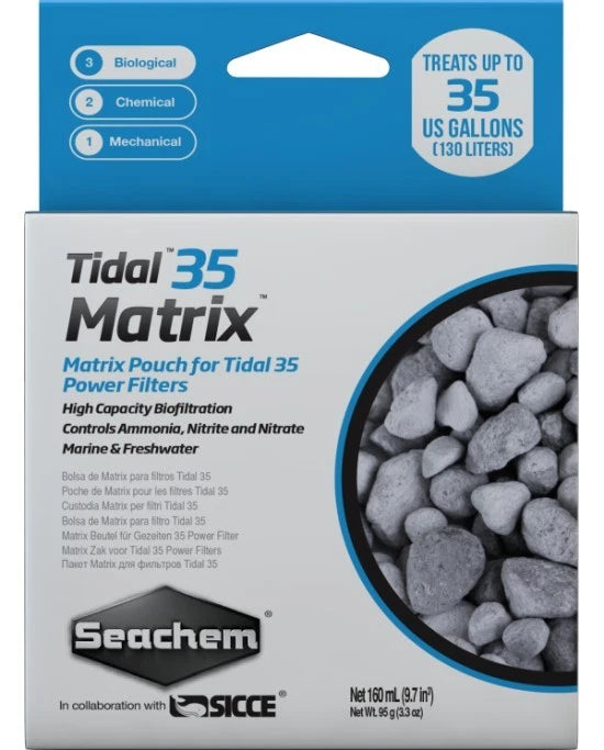 Seachem Tidal 35 Matrix 160mL Média de Filtration Biologique Haute Porosité
