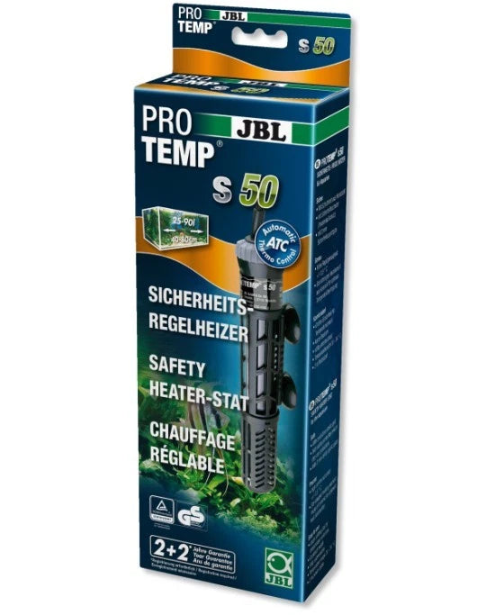 JBL ProTemp S 50W Chauffage Aquarium 30-80L Précision Panier Protection