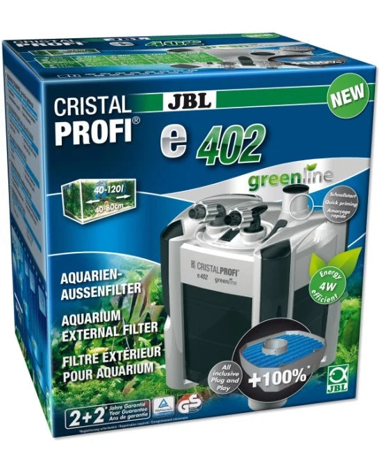 JBL CristalProfi e402 Greenline Filtre Externe Aquarium 4W 450L/h Complet