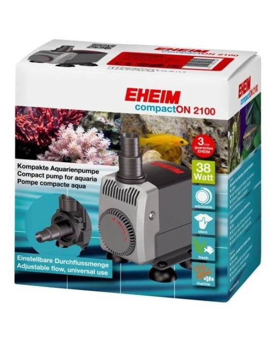Pompe Eheim CompactON 2100 - Débit 1400-2100 L/h - Aquarium Eau Douce et de Mer