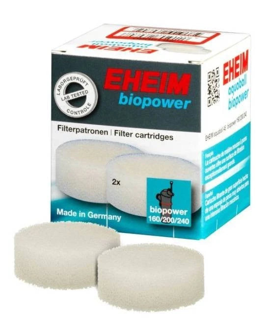 Eheim Cartouche Filtrante Biopower 160 200 240 et Filtre 2400 x2 Mousse 2618080