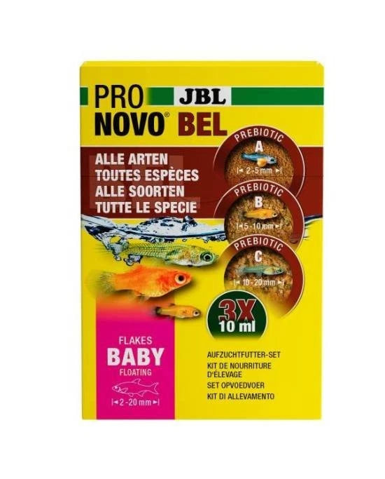 JBL ProNovo Bel Flakes Baby 3 x 10mL - Kit d'Élevage pour Alevins