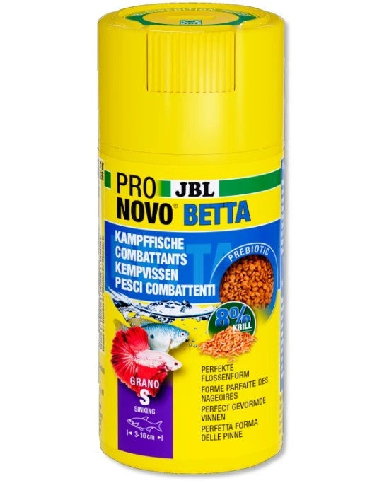 JBL ProNovo Betta Grano S 100ml - Nourriture Granulés Poissons Combattants Click