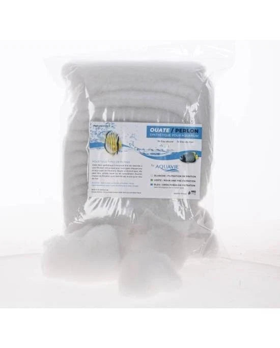 Ouate Blanche Aquavie 100g Perlon Filtration Fine Aquarium Eau Douce et Mer