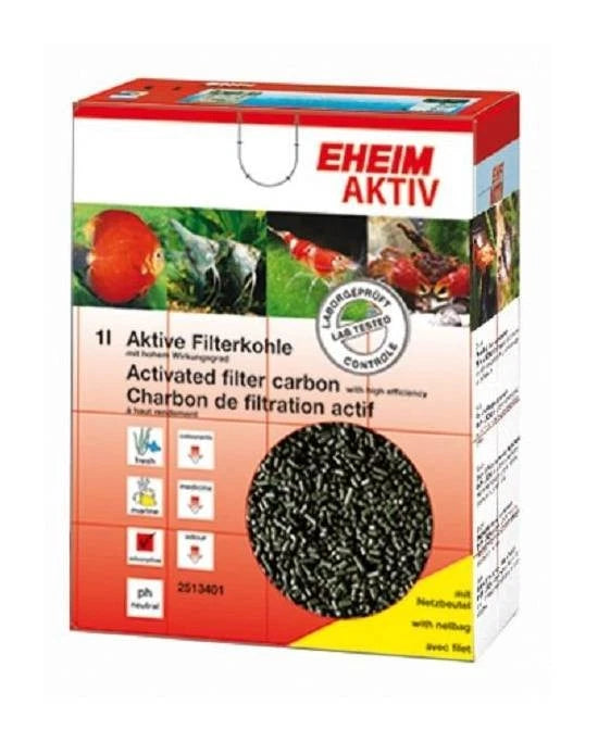 Eheim Aktiv 1L - Charbon Actif Haute Performance + Filet de Filtration - Neuf