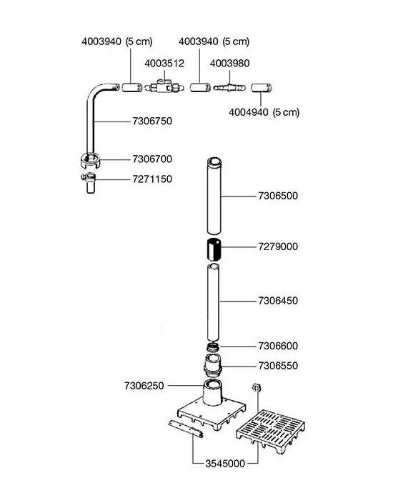 Eheim Accessoires de Refoulement pour Filtre Sous-Gravier Aquarium 4004320