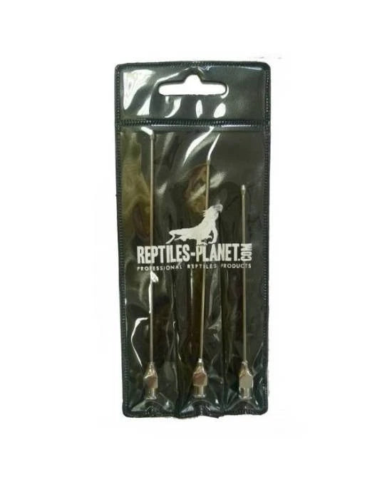 3 Sondes de Gavage Reptiles Planet Inox - Kit Nourrissage Serpent Lézard Tortue