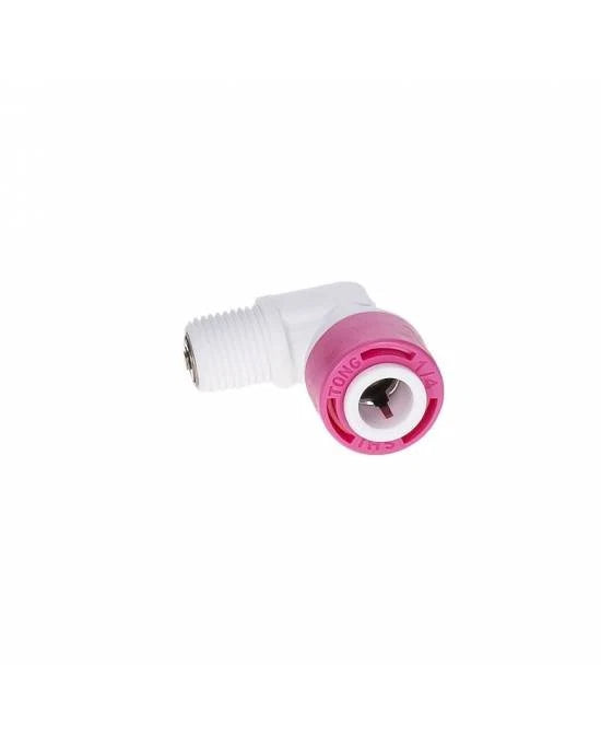 AVT Raccord Coude L avec Anti-Retour Mâle DN6 vers Tuyau 1/4" - Osmoseur Aquarium