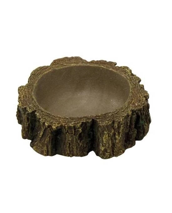 Abreuvoir Hobby Bark 2 - 14x14x5 cm - Gamelle Écorce Naturelle pour Terrarium