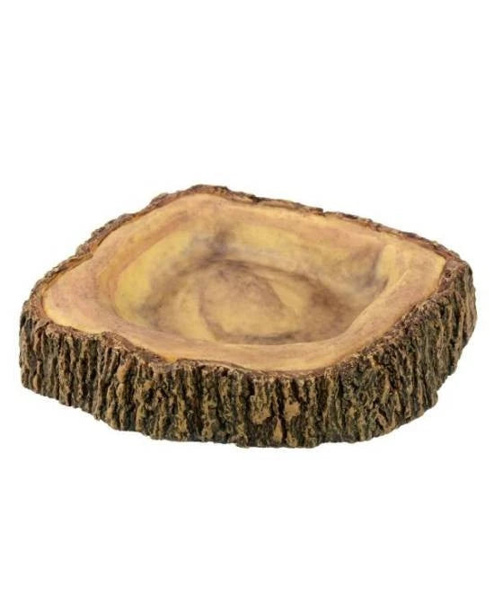 Abreuvoir Résine Bois Aquavie - Taille 12 - 11,8x9,2x2,5 cm - Gamelle Terrarium