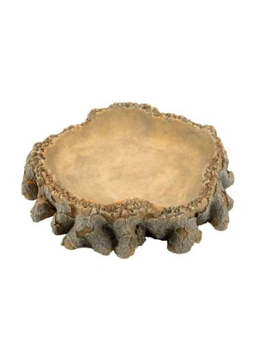 Abreuvoir Résine Racine Aquavie - 17,5x17x4 cm - Gamelle Naturelle Terrarium