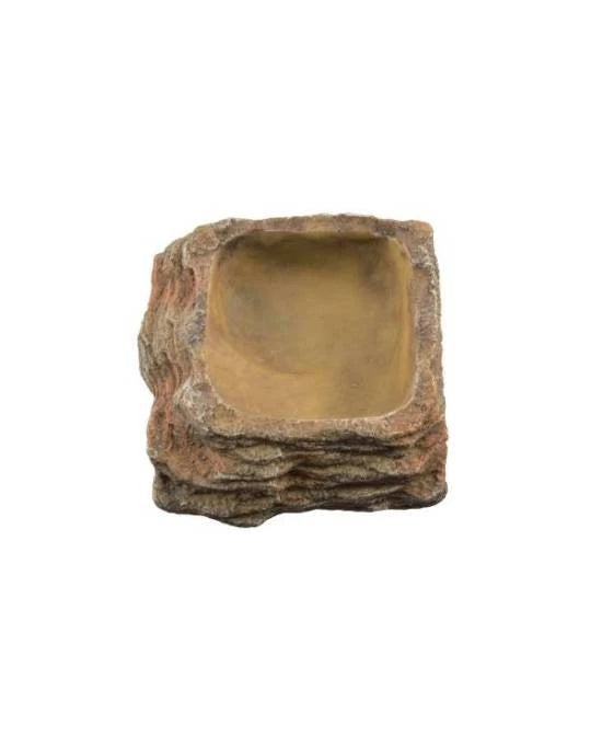 Abreuvoir Résine Roche Aquavie - Taille 10 - 10,5x10,5x3,5 cm - Terrarium Reptiles