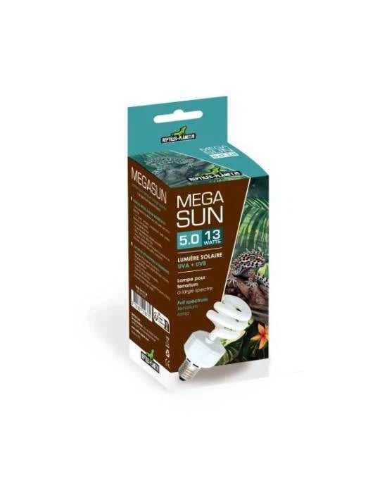 Ampoule Compacte UVB - Reptiles Planet - Megasun 5.0 - 13W
