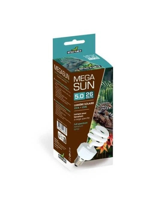 Ampoule Compacte UVB - Reptiles Planet - Megasun 5.0 - 26W