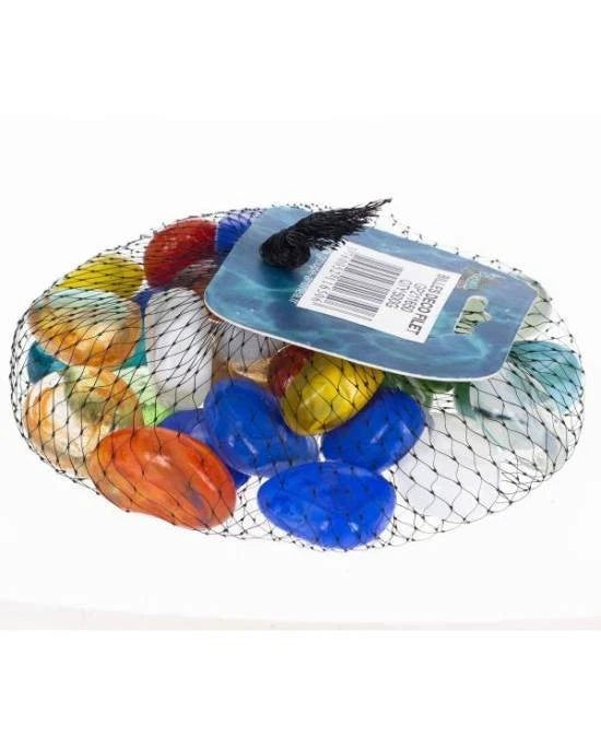 Billes Décor Aquarium Vase 500g Galets Verre Multicolore 28-32mm Genesis Aquatic