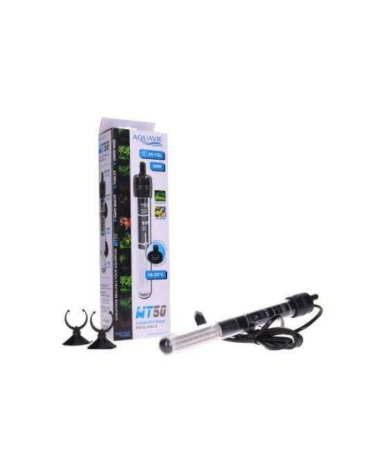 Chauffage Aquarium Aquavie WT50 50W Thermostat Submersible Réglable Précis