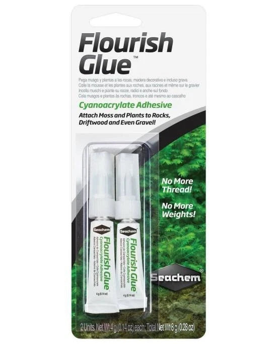 Colle Seachem Flourish Glue 2x4g (8g) - Fixation Plantes & Mousses Aquarium