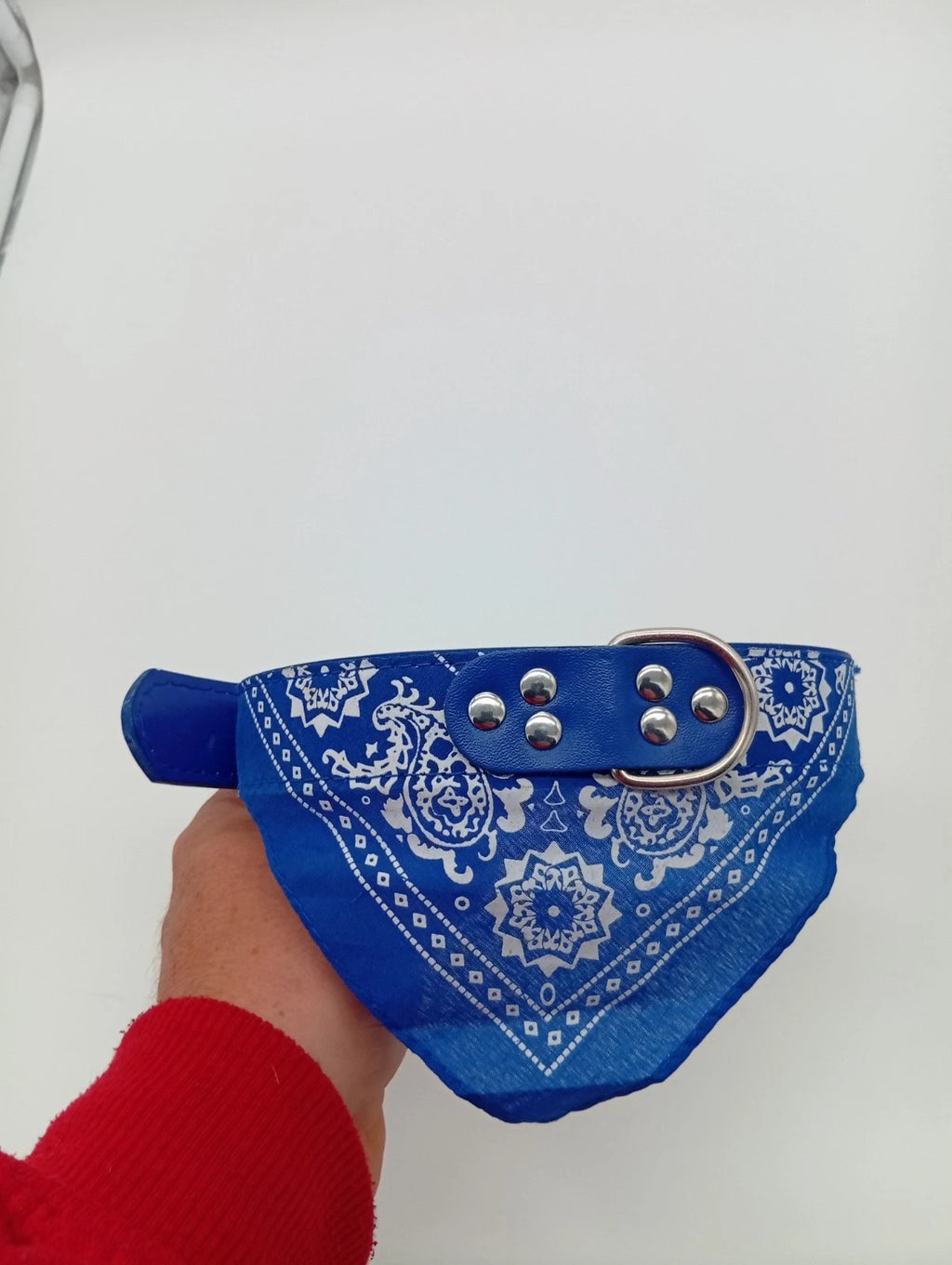 Collier bandana bleu foncé pour chien – Taille 58 cm