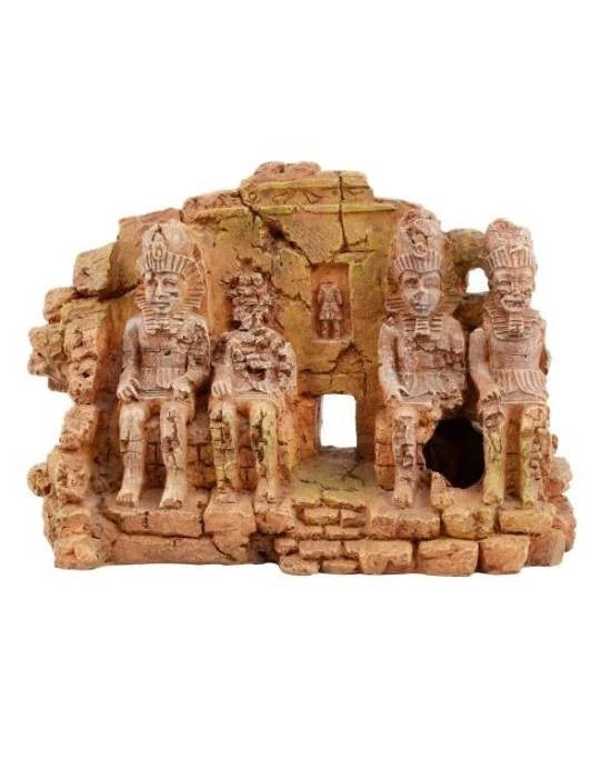 Déco Aquarium Egypte Abu Simbel 1 Aquavie Résine Temple Pharaon 21x9,5x14,5 cm