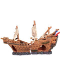 Déco Aquarium Géante Bateau Galion TGM Aquavie Résine Épave 96 x 26 x 56 cm