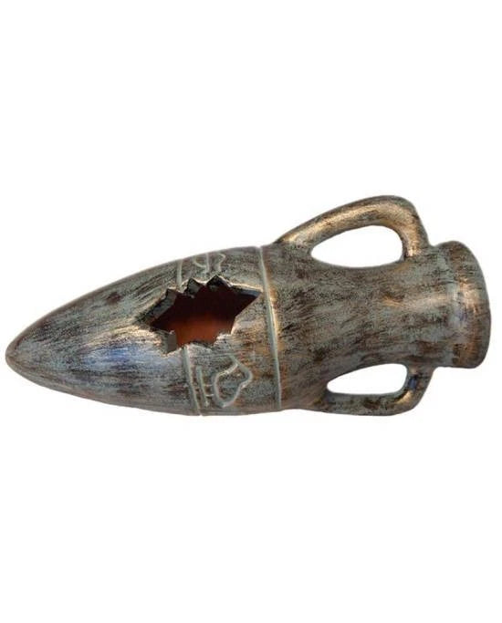 Décor Aquarium Hobby Amphore Bronze M - 21 cm - Cachette Antique