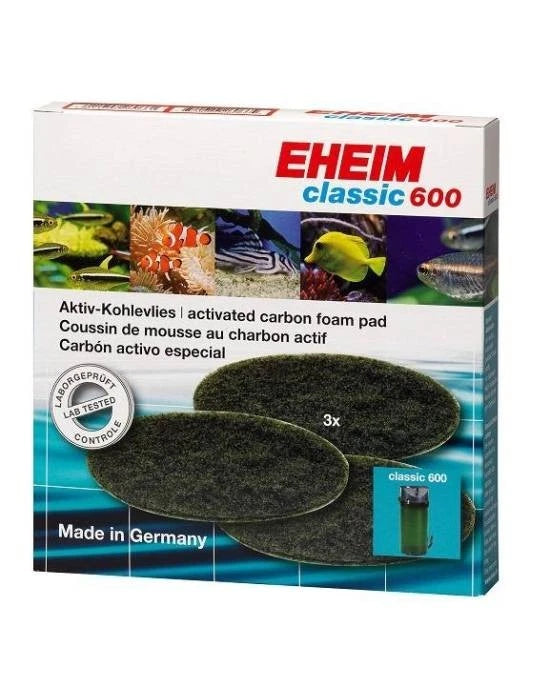 EHEIM 2628170 Coussins de Charbon Actif pour Classic 600 (2217) - Lot de 3