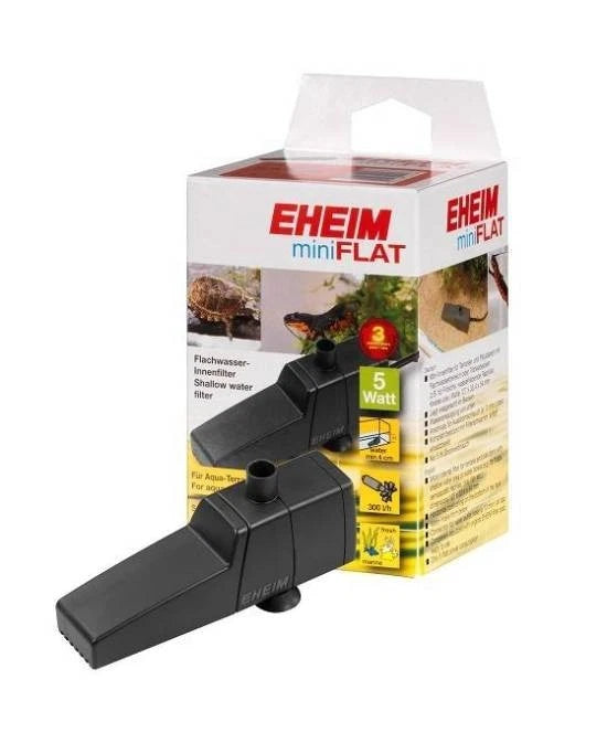 Filtre Eheim miniFLAT + Masses Filtrantes - Aquarium Tortue et Terrarium 300L/h