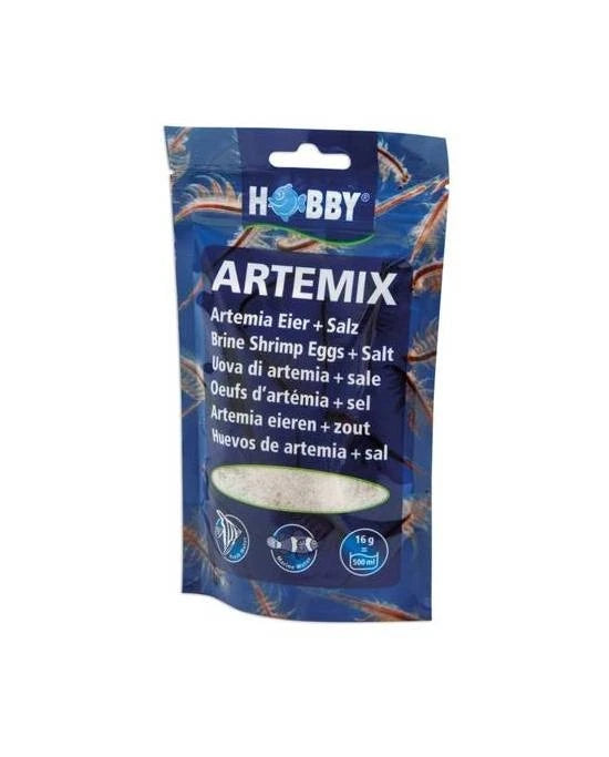 Hobby Artemix 195g Mélange Œufs d'Artémias + Sel Élevage Aliments Poissons Neuf