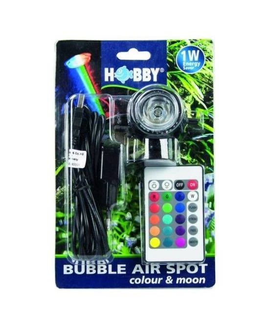 Hobby Bubble Air Spot Colour & Moon - Spot LED RGB + Diffuseur Air Aquarium