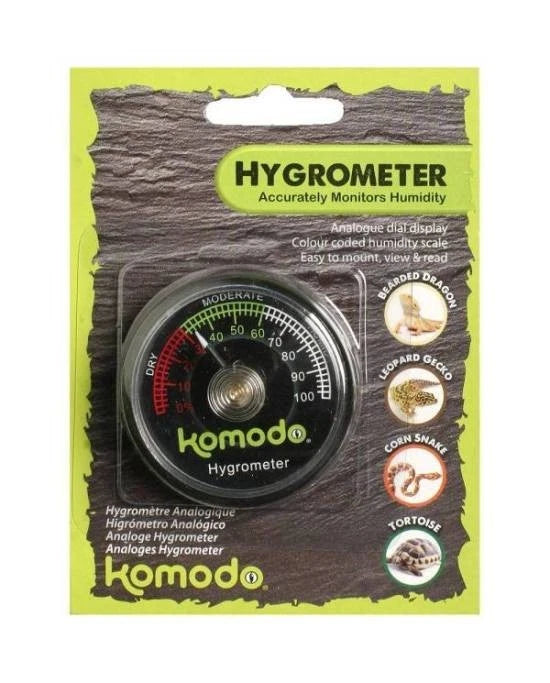 Hygromètre Analogique Komodo - Contrôle humidité terrarium