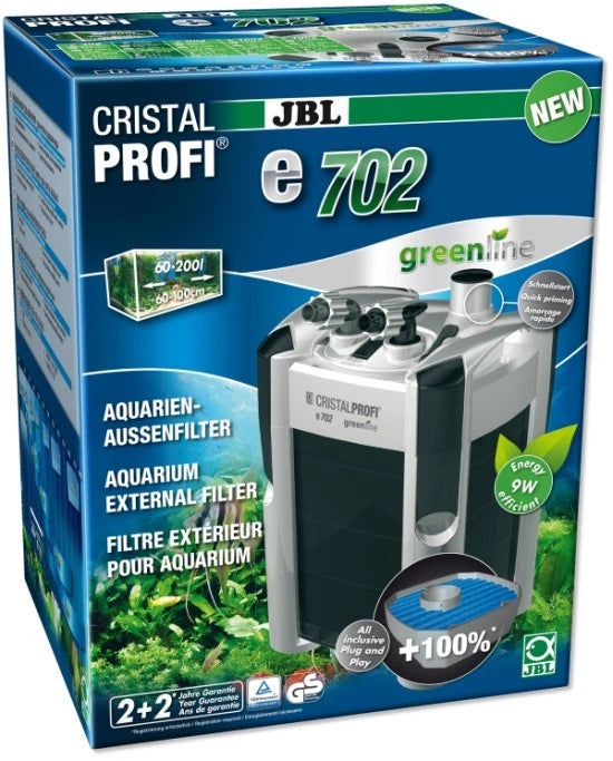 JBL CristalProfi e702 Greenline Filtre Externe Aquarium 9W 700L/h Silencieux