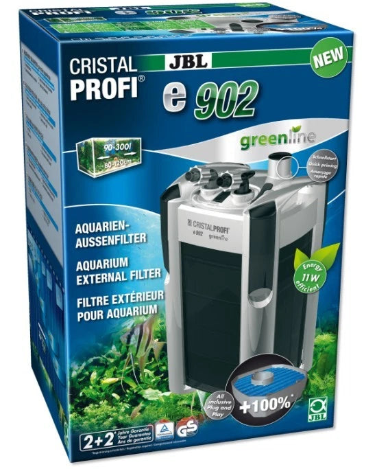 JBL CristalProfi e902 Greenline Filtre Externe Aquarium 11W 900L/h Complet