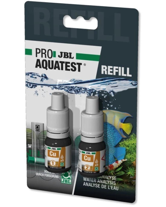 JBL ProAquaTest Cu Recharge - Test Cuivre Aquarium Eau Douce & Mer - Réactifs