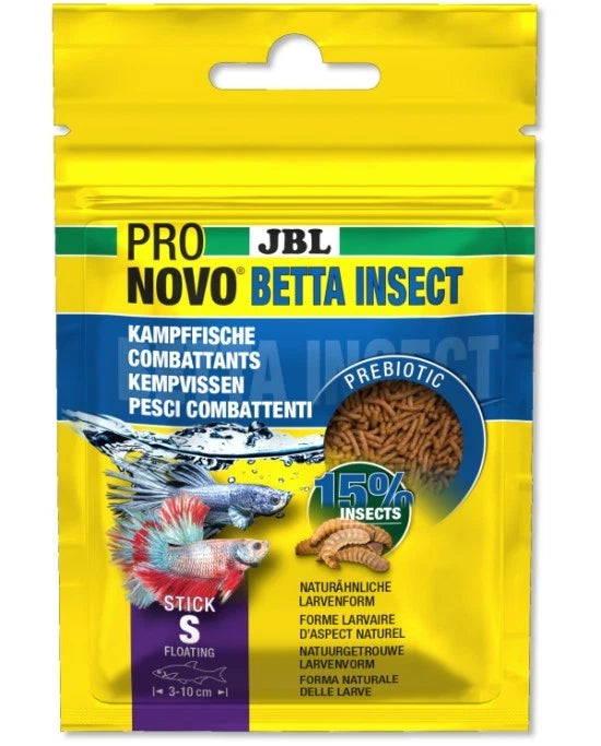 JBL ProNovo Betta Insect Stick S 20ml - Nourriture Insectes Poisson Combattant