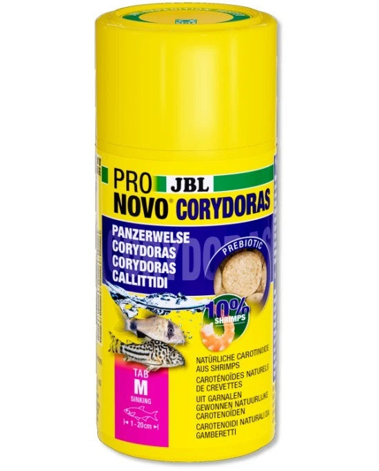 JBL ProNovo Corydoras Tab M 100mL - Pastilles de Fond Poissons-Chats 5-20 cm