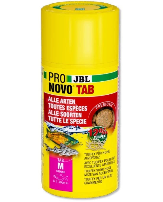 JBL ProNovo Tab M 100mL - Tablettes Adhésives et de Fond pour Poissons 8-20 cm