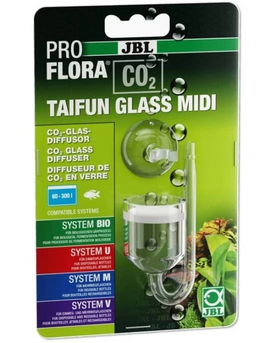 JBL Proflora CO2 Taifun Glass Midi - Diffuseur CO2 en Verre & Céramique