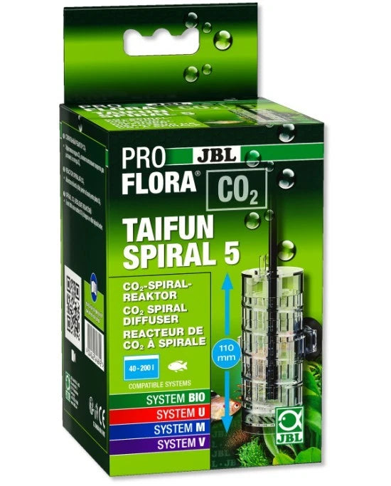 JBL Proflora CO2 Taifun Spiral 5 | Réacteur Diffuseur CO2 Compact - Hauteur 11cm