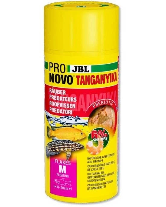 JBL Pronovo Tanganyika Flakes M – Flocons Prébiotiques Carnivores 250ml