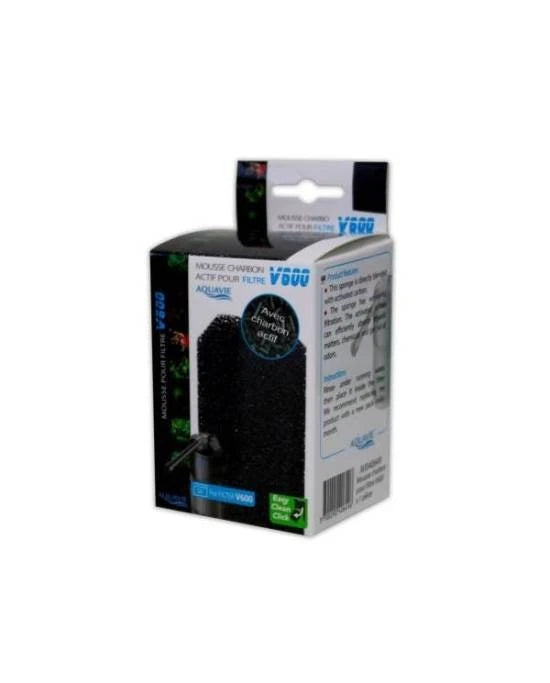 Mousse Charbon Actif Aquavie V600 - Pack Filtration Aquarium - Eau Cristalline