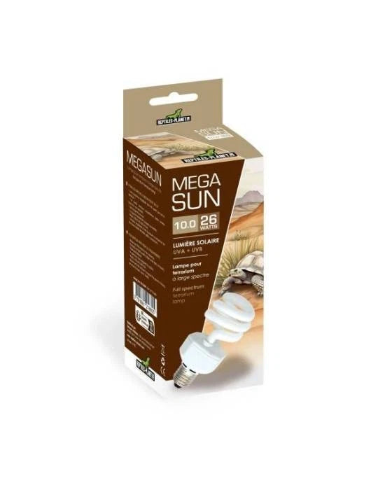 Reptiles Planet Megasun 10.0 26W - Lampe UVB Haute Intensité - Reptiles Désert